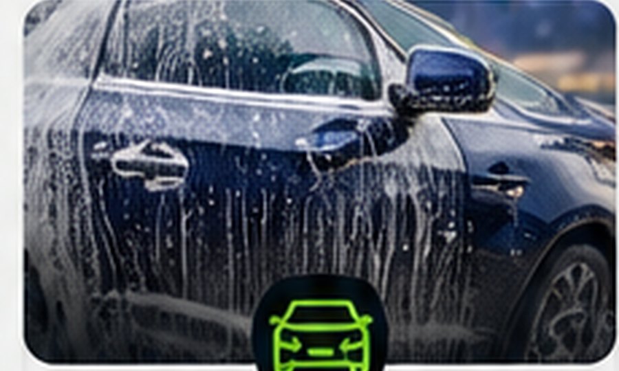 Vehicle being washed
